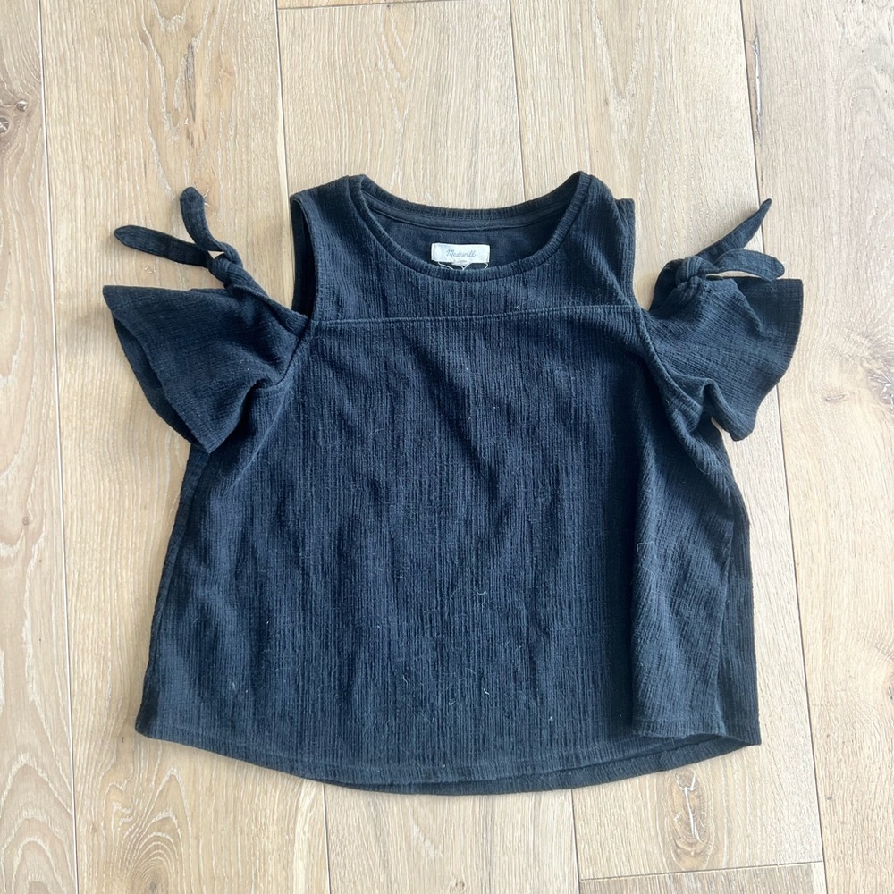 Black Madewell Cold Shoulder Top
